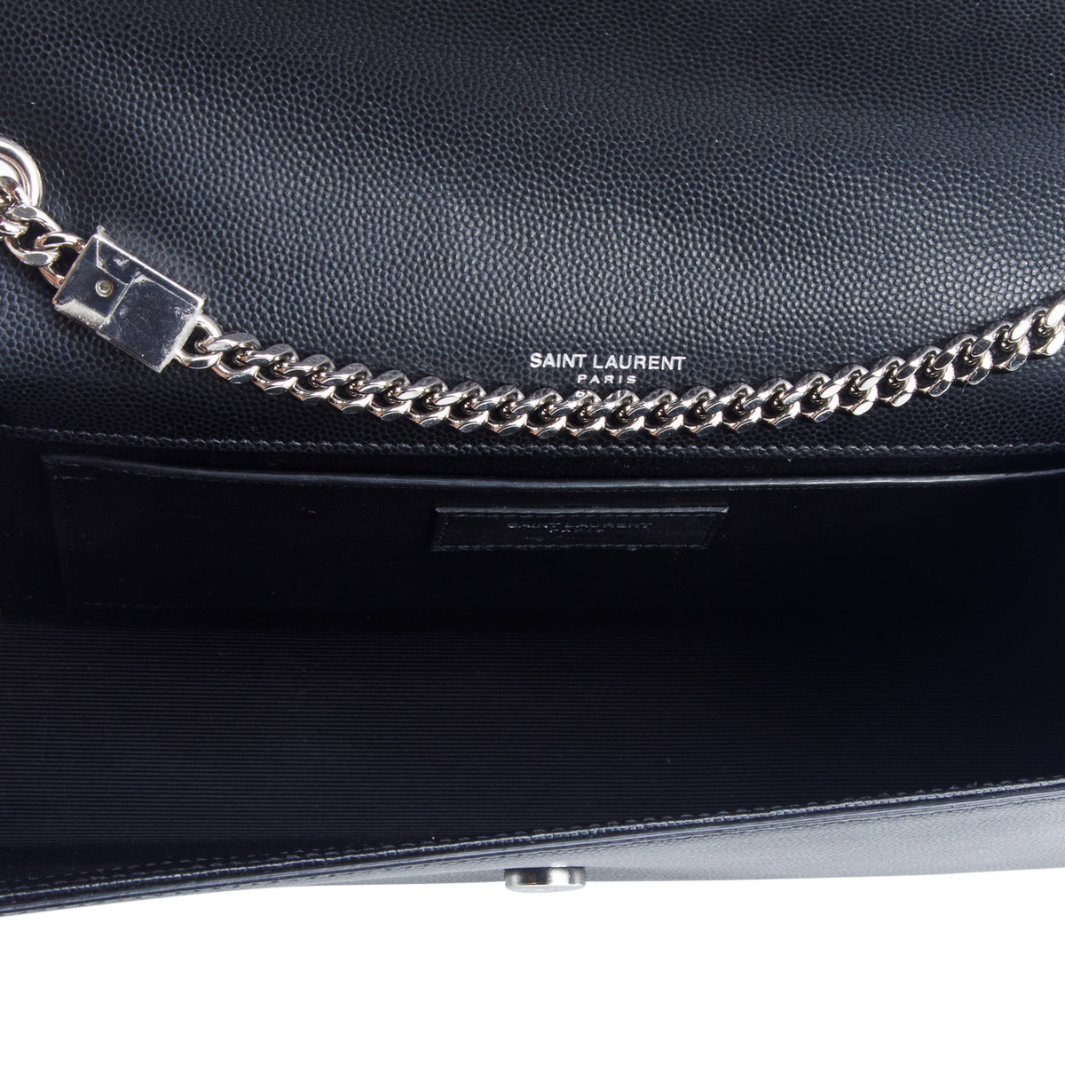 Saint Laurent 2021 Black Grain De Poudre Medium Kate Bag