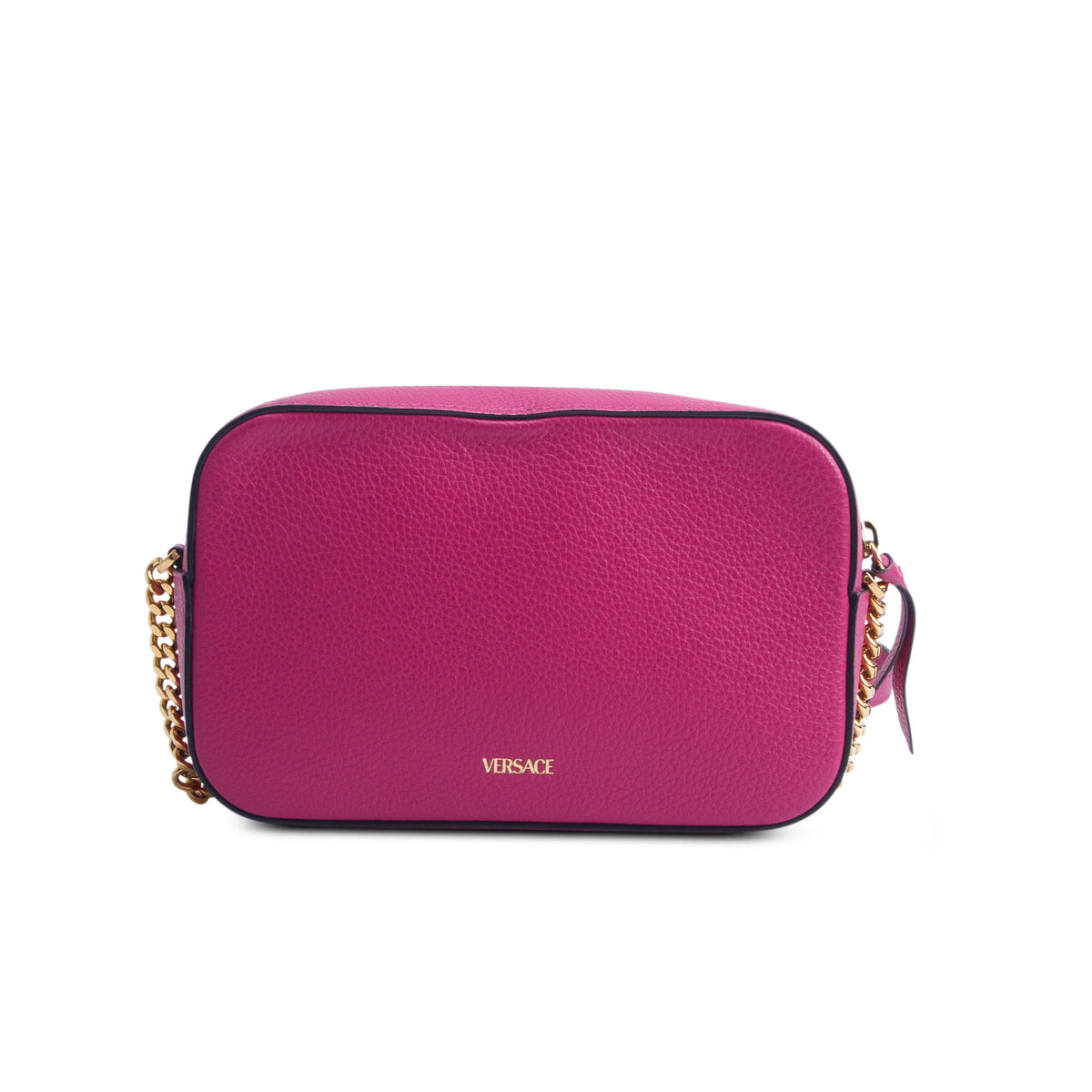 Versace Pink Grainy Calfskin Virtus Small Camera Bag