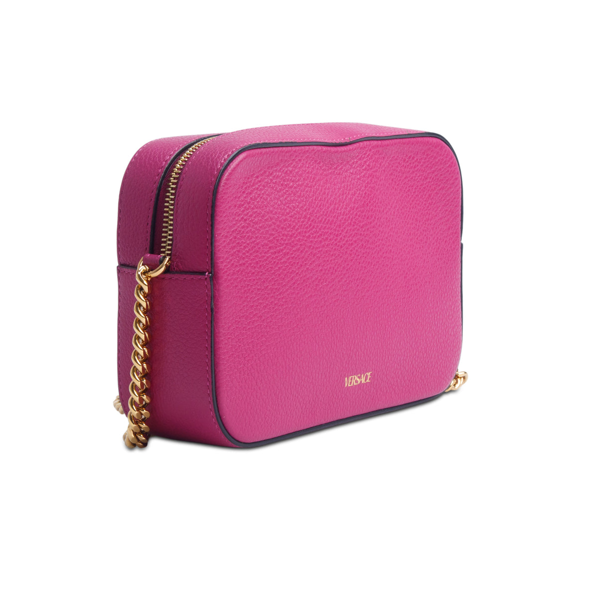 Versace Pink Grainy Calfskin Virtus Small Camera Bag