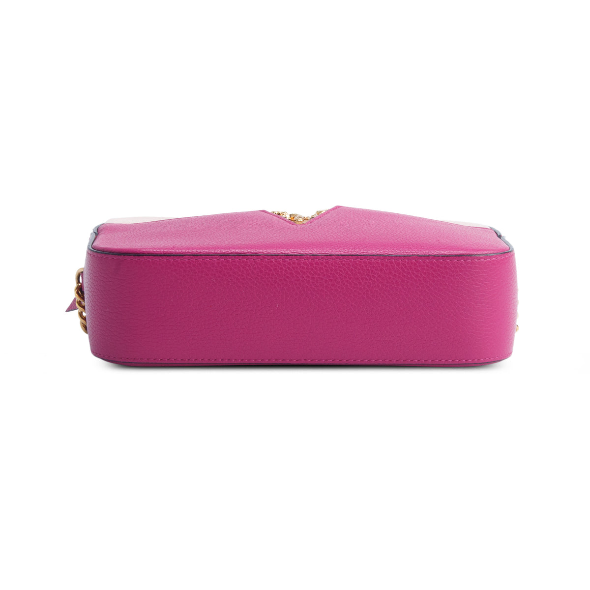 Versace Pink Grainy Calfskin Virtus Small Camera Bag