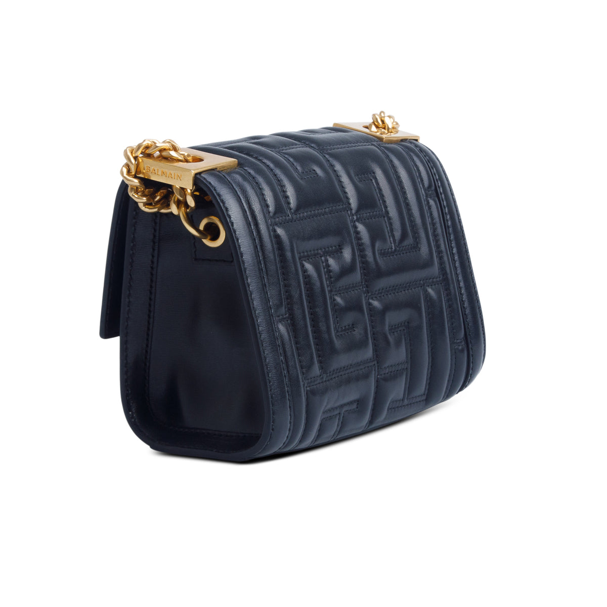 Balmain Black Soft Leather 1945 Small Bag
