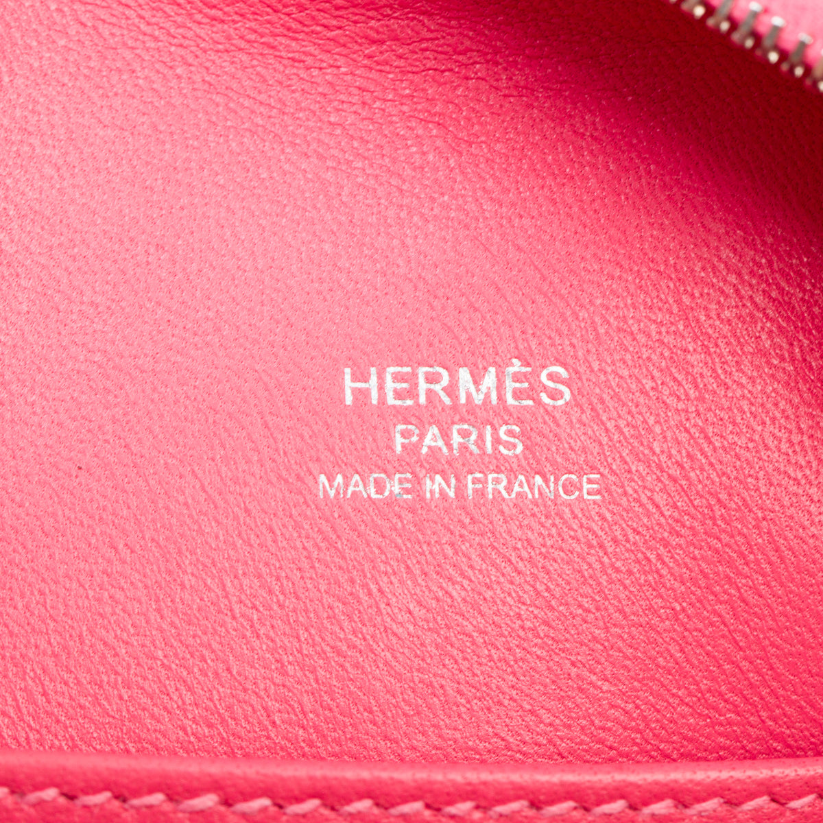 Hermes Rose Lipstick Tadelakt Mini Pochette Maxibox w/ Box