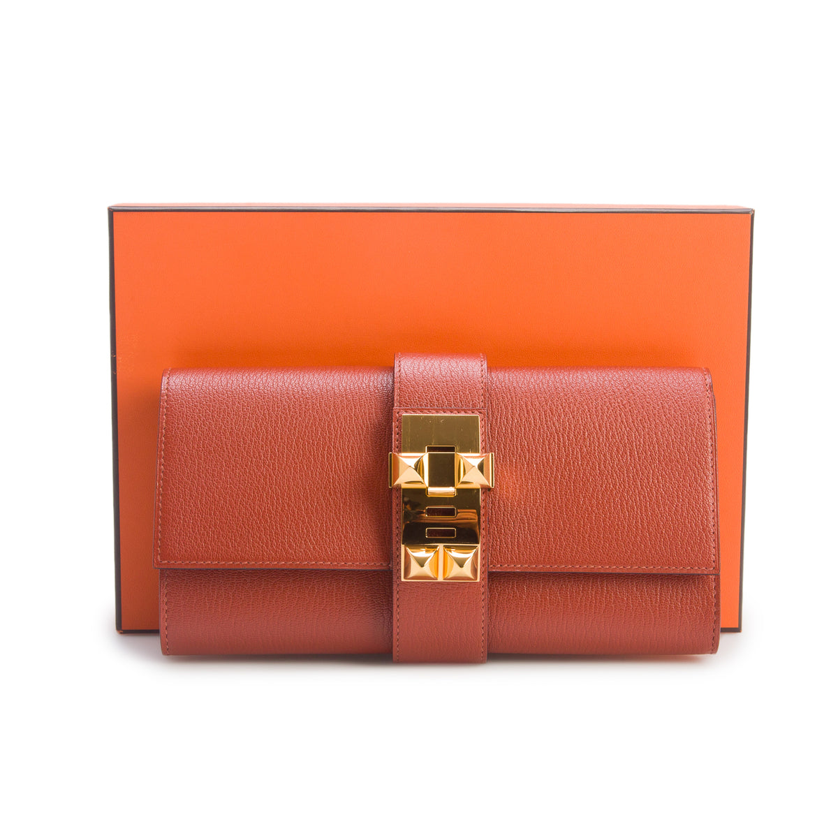 Hermes Moutarde Chevre Mysore Medor 23 w/ Box