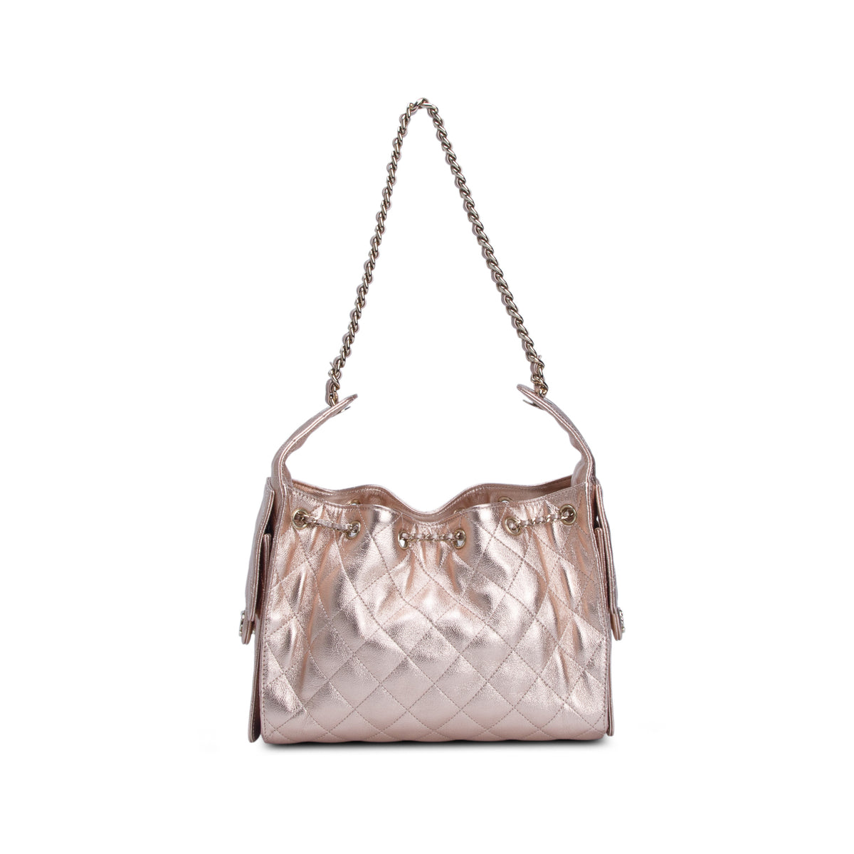 Chanel Pink Metallic Caviar Quilted Small Chanel 25 Handbag