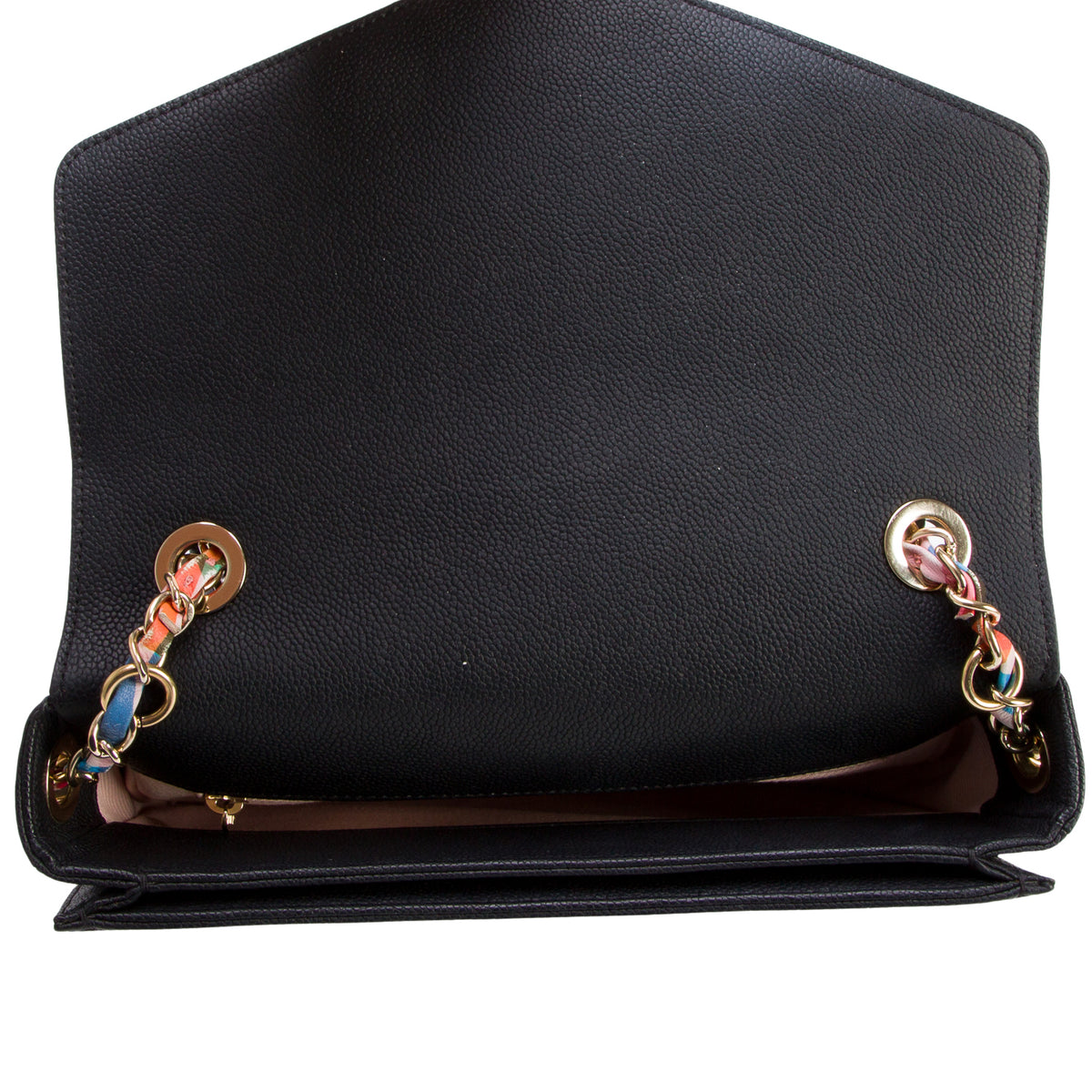 Chanel Black Caviar Quilted Leather Paris-Cuba Thread Around Flap Bag w/ Box & Authenticity Card