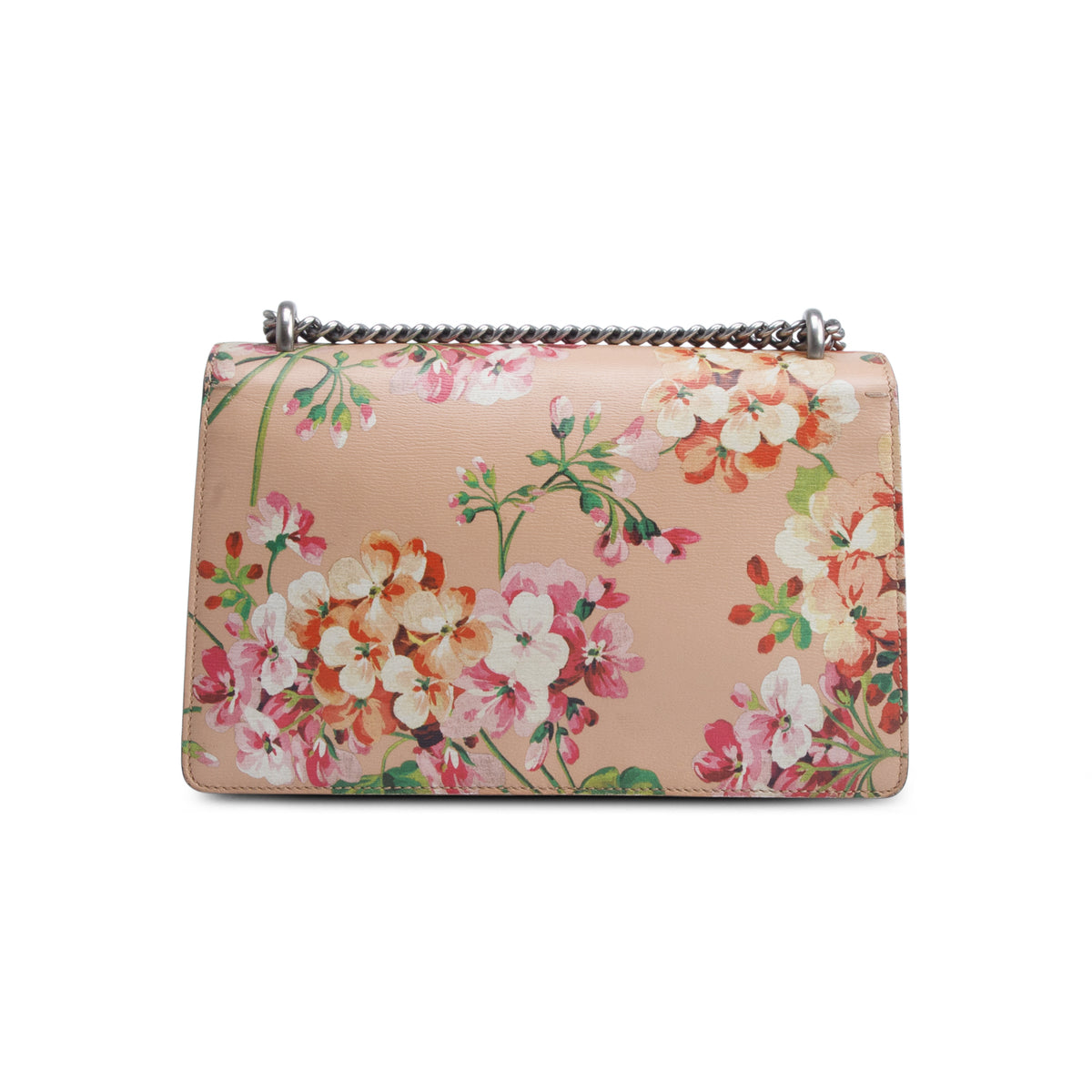 Gucci Red Calfskin Blooms Print Small Dionysus Shoulder Bag