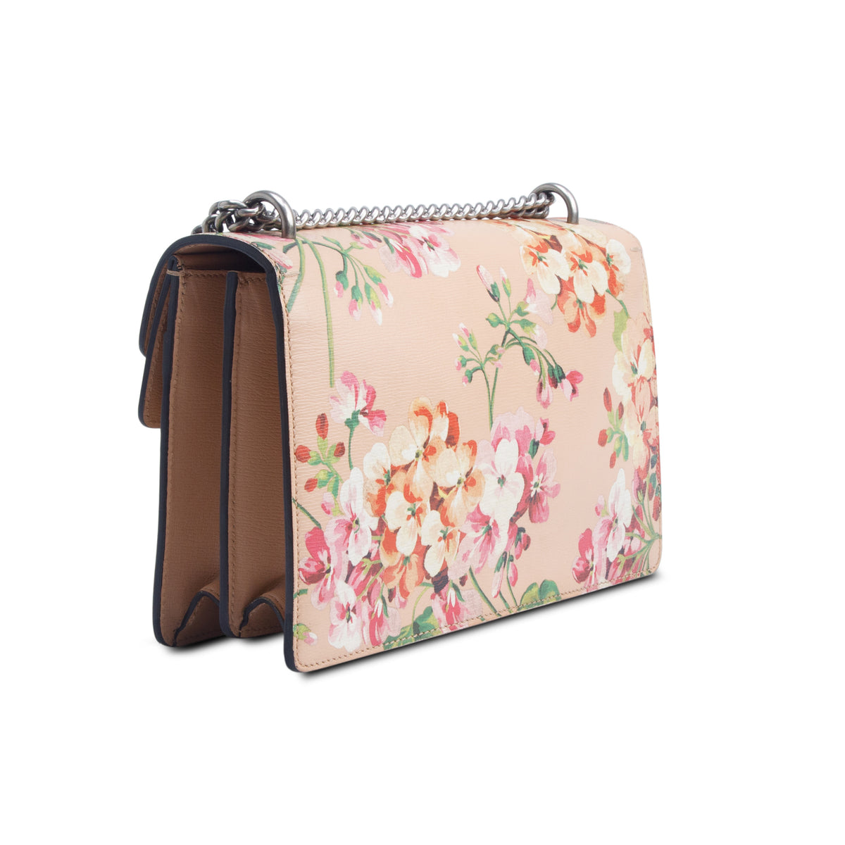 Gucci Red Calfskin Blooms Print Small Dionysus Shoulder Bag