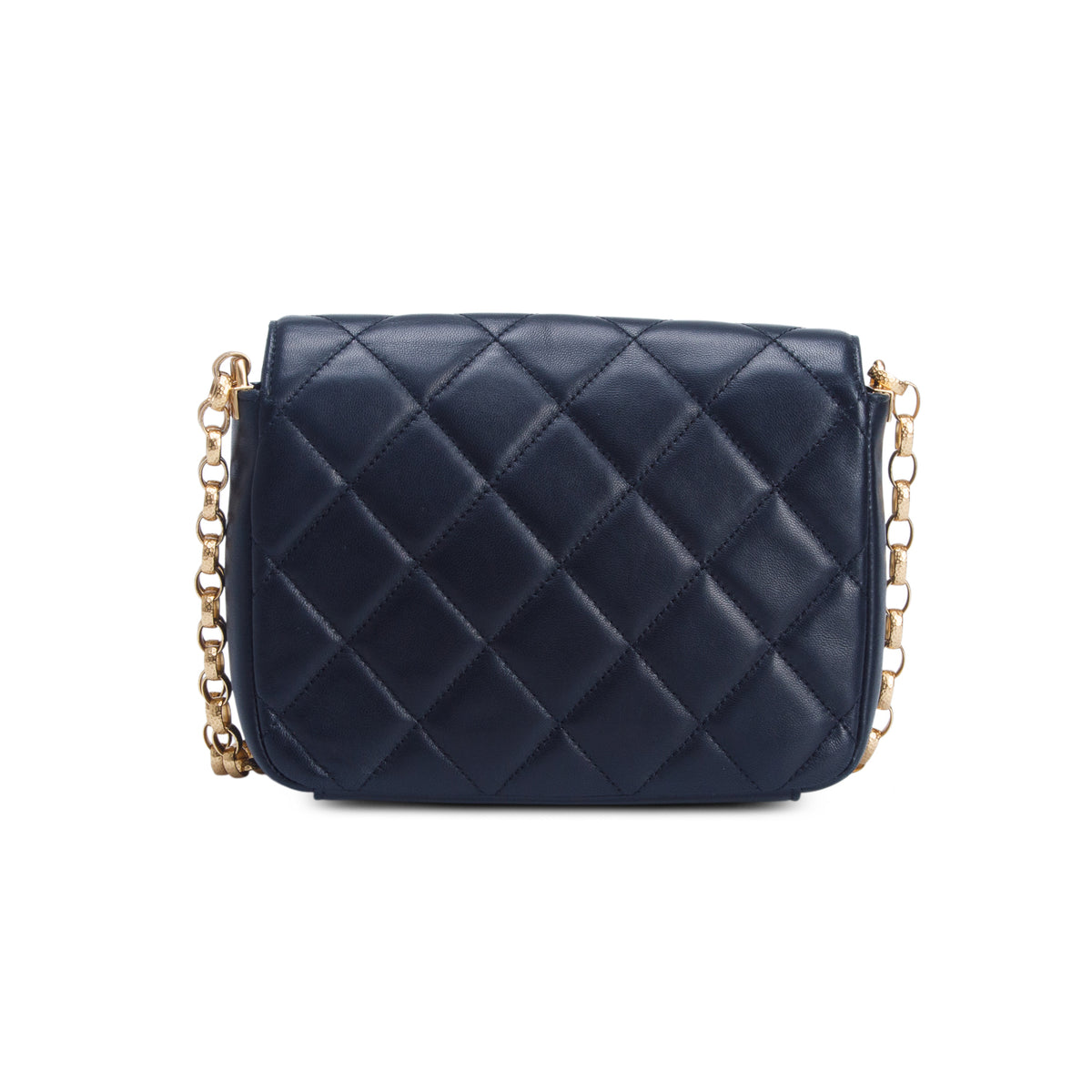 Chanel 2020 Black Lambskin Quilted CC Coin Flap Bag w/ Authenticity Card
