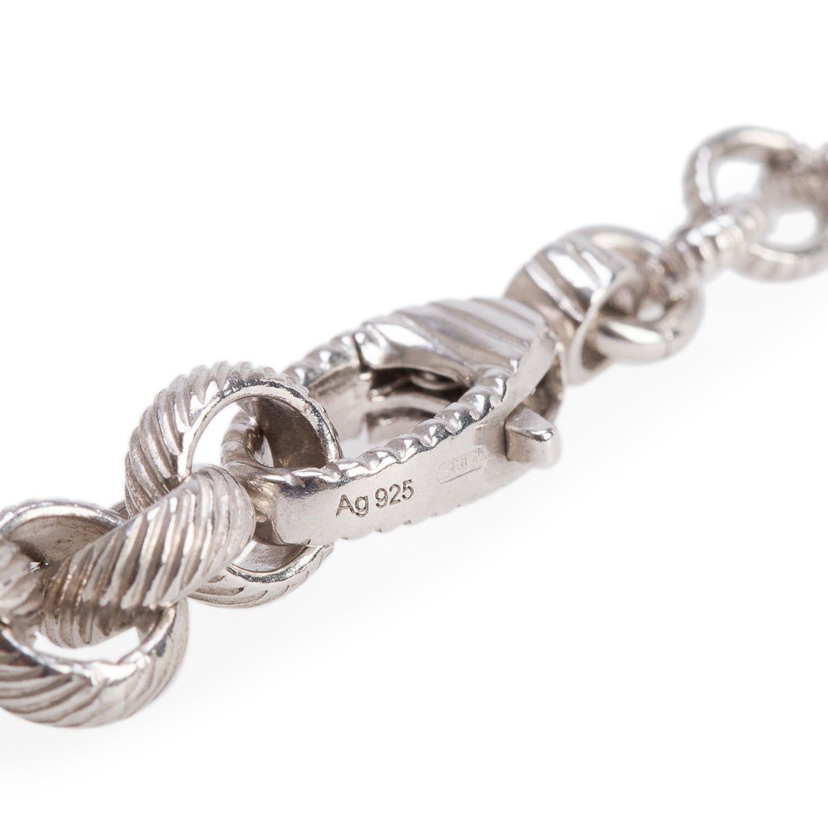 Gucci Sterling Silver Interlocking G Bee Coin Charm Bracelet