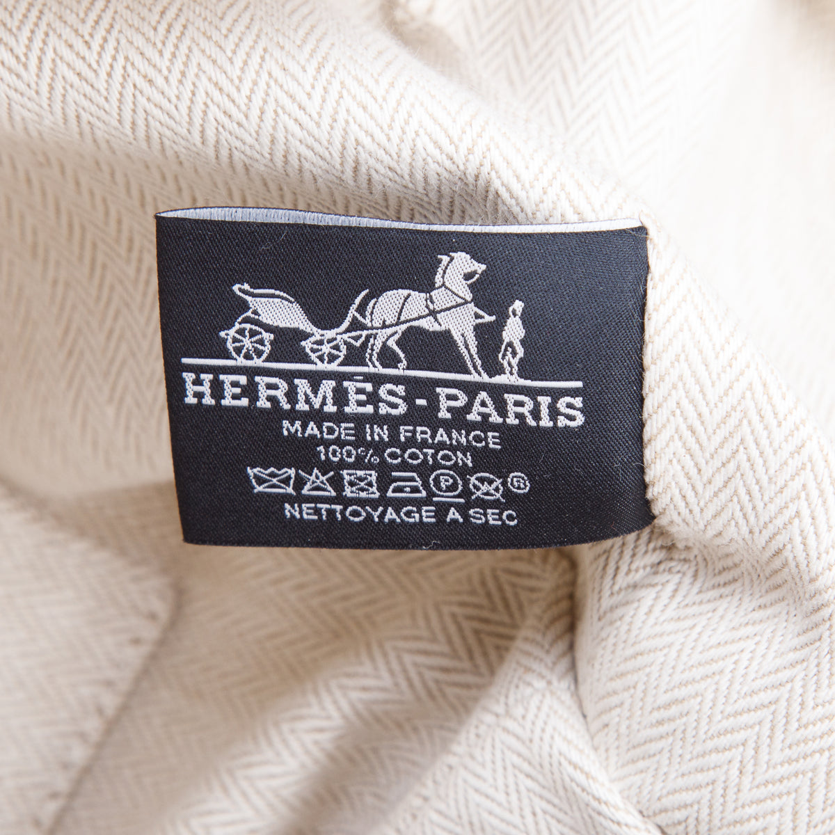 Hermes Hibiscus Canvas Large Bride-A-Brac Pouch