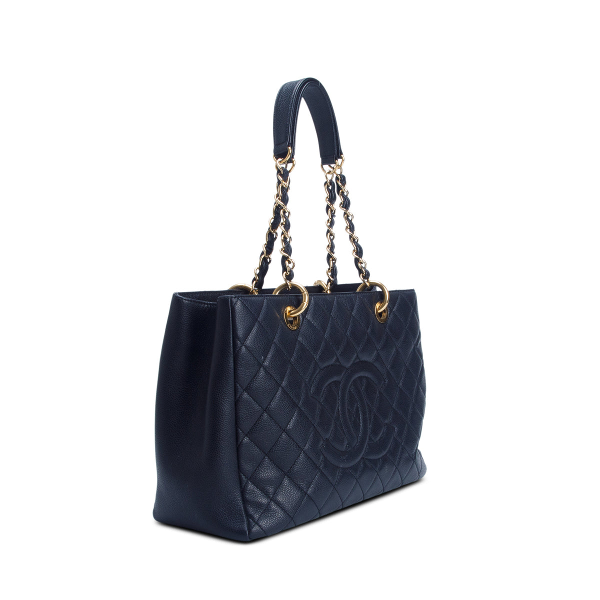 Chanel Black Caviar Leather Grand Shopping Tote (GST) w/ Authenticity Card & Receipt