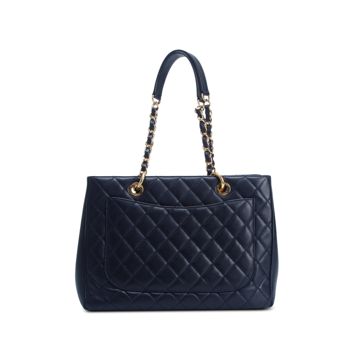 Chanel Black Caviar Leather Grand Shopping Tote (GST) w/ Authenticity Card & Receipt