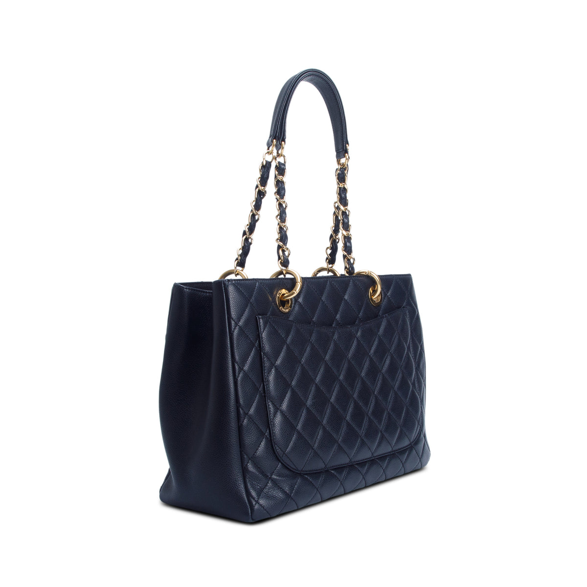 Chanel Black Caviar Leather Grand Shopping Tote (GST) w/ Authenticity Card & Receipt