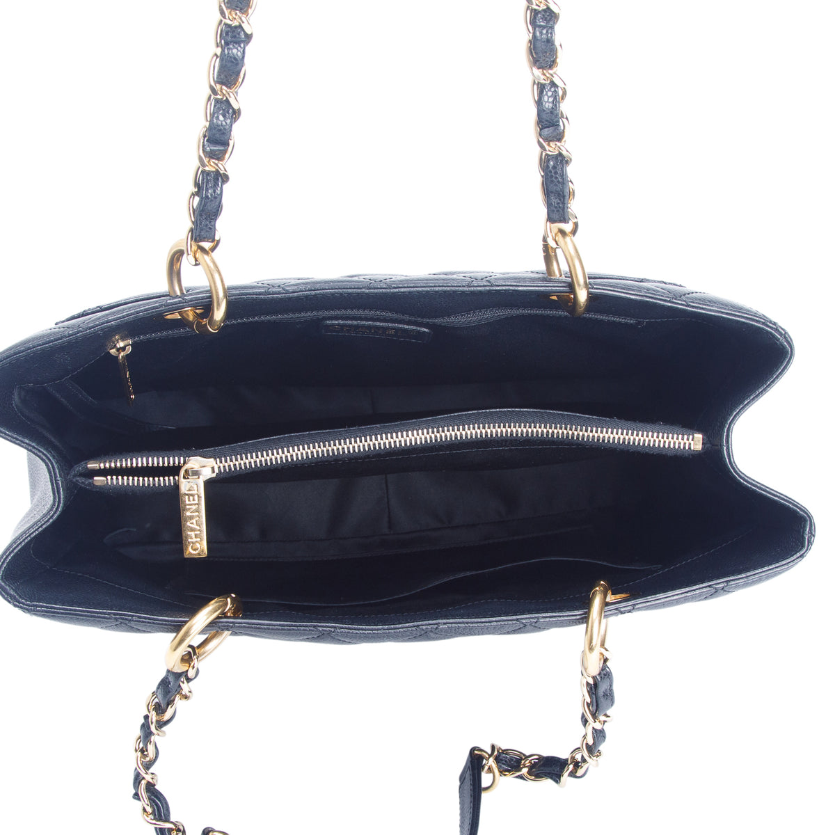 Chanel Black Caviar Leather Grand Shopping Tote (GST) w/ Authenticity Card & Receipt