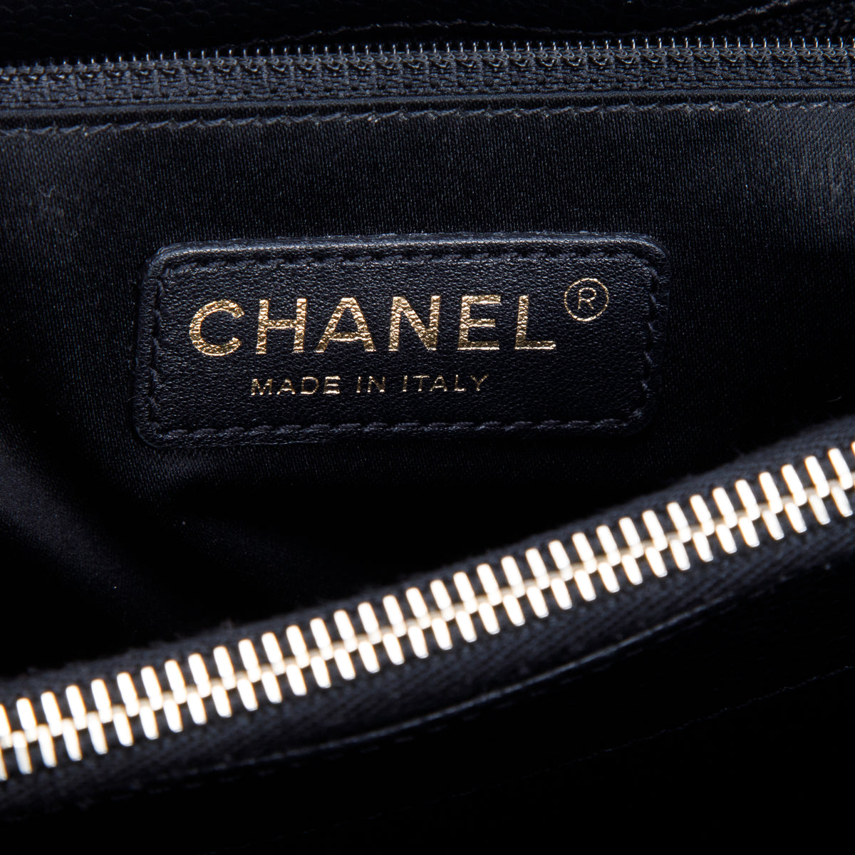 Chanel Black Caviar Leather Grand Shopping Tote (GST) w/ Authenticity Card & Receipt