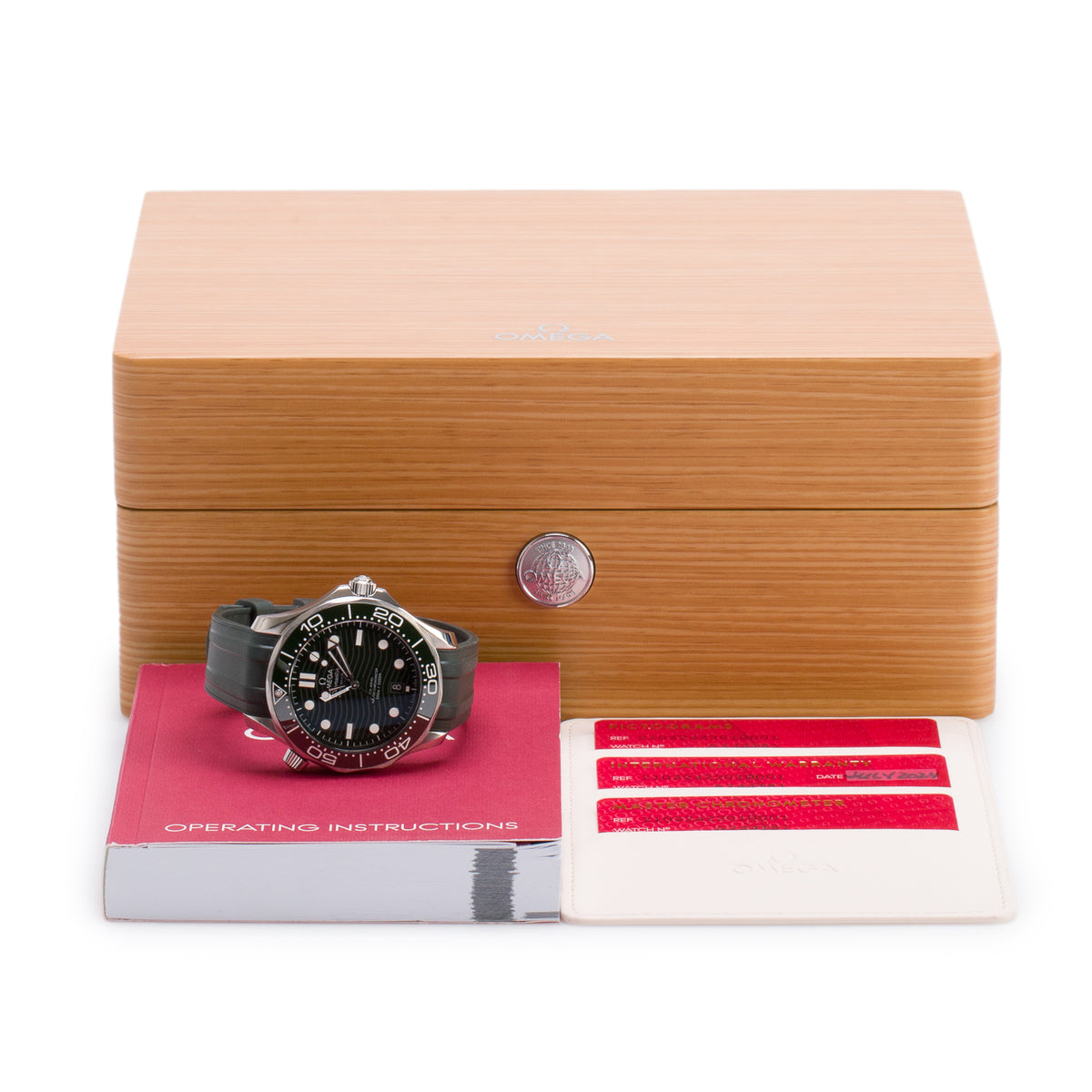Omega 2024 Stainless Steel Seamaster Diver 300M Co-Axial Master Chronometer 42 MM Automatic Watch Green Dial w/ Box & Papers