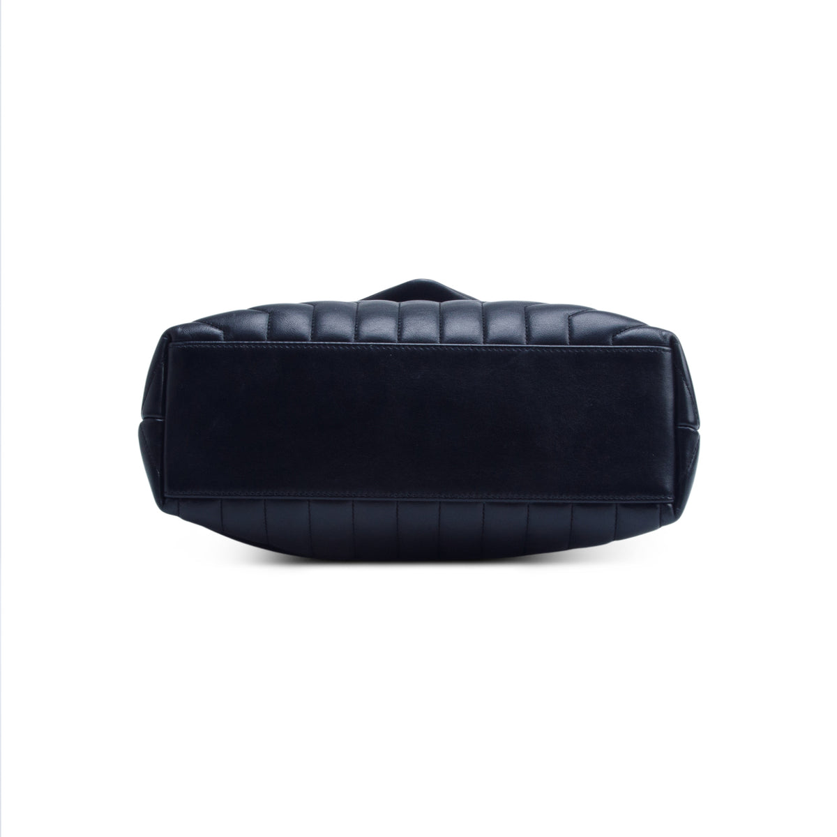 Saint Laurent Black Calfskin Y Quilted Monogram Monochrome Medium Loulou Chain Satchel