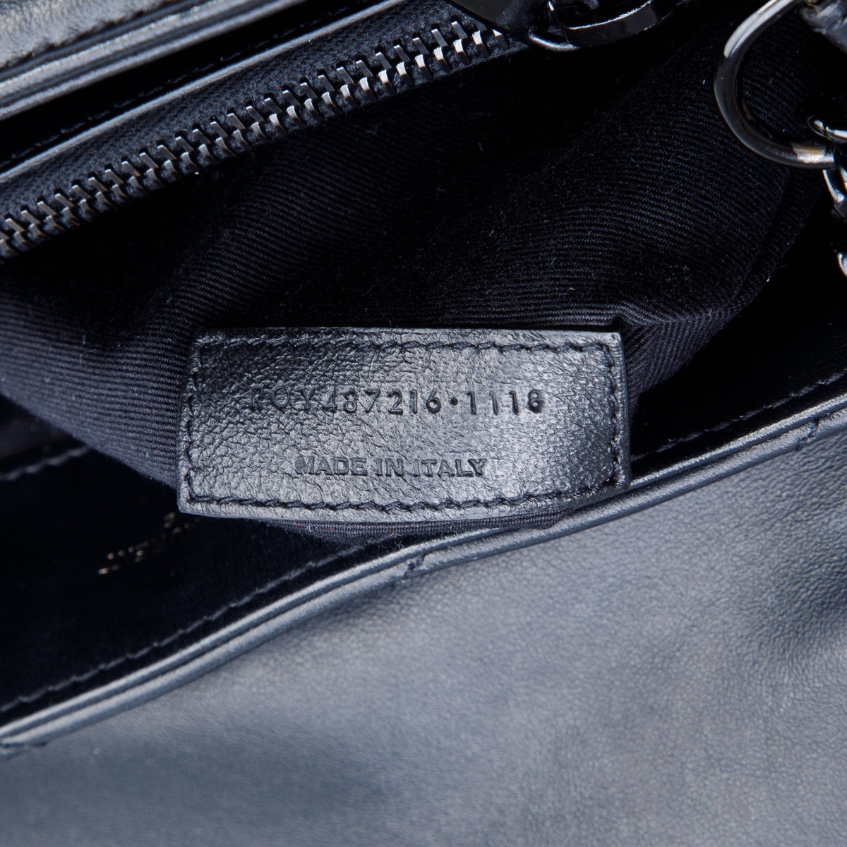 Saint Laurent Black Calfskin Y Quilted Monogram Monochrome Medium Loulou Chain Satchel
