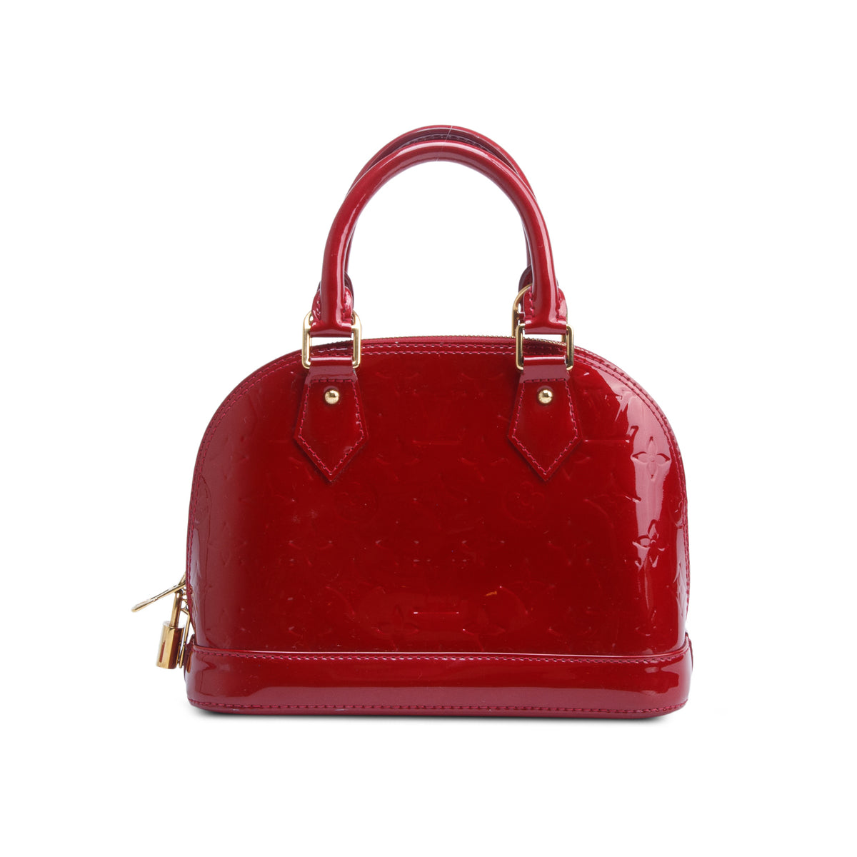 Louis Vuitton Red Vernis Alma BB w/ Strap