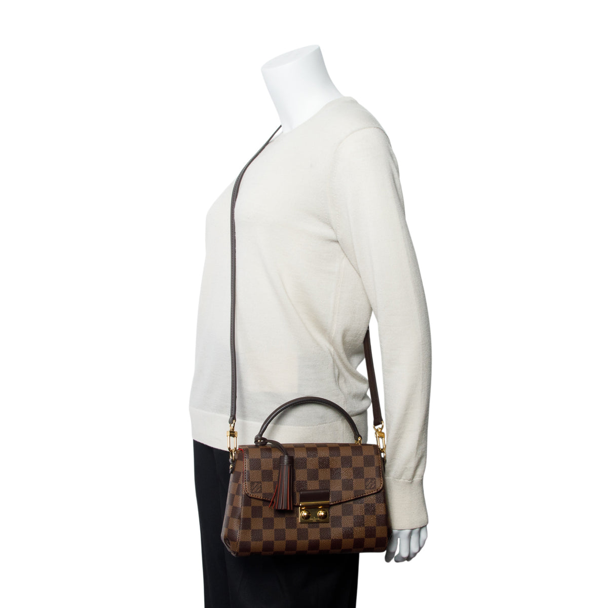 Louis Vuitton Damier Ebene Croisette w/ Box & Strap