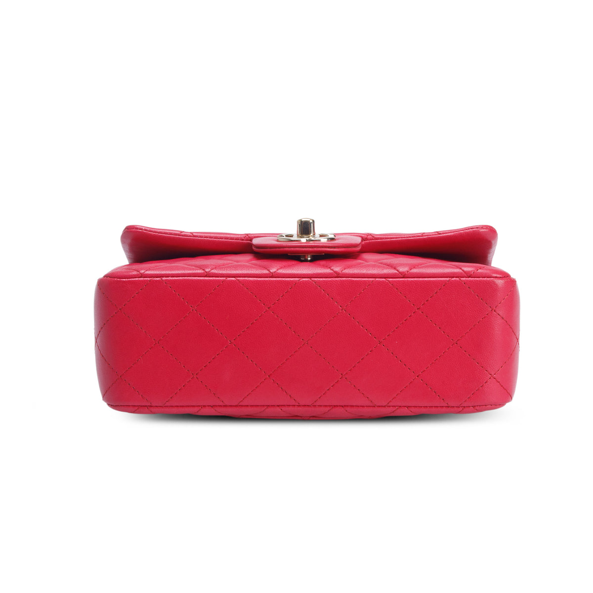 Chanel Pink Lambskin Quilted Mini Rectangular Flap Bag w/ Authenticity Card
