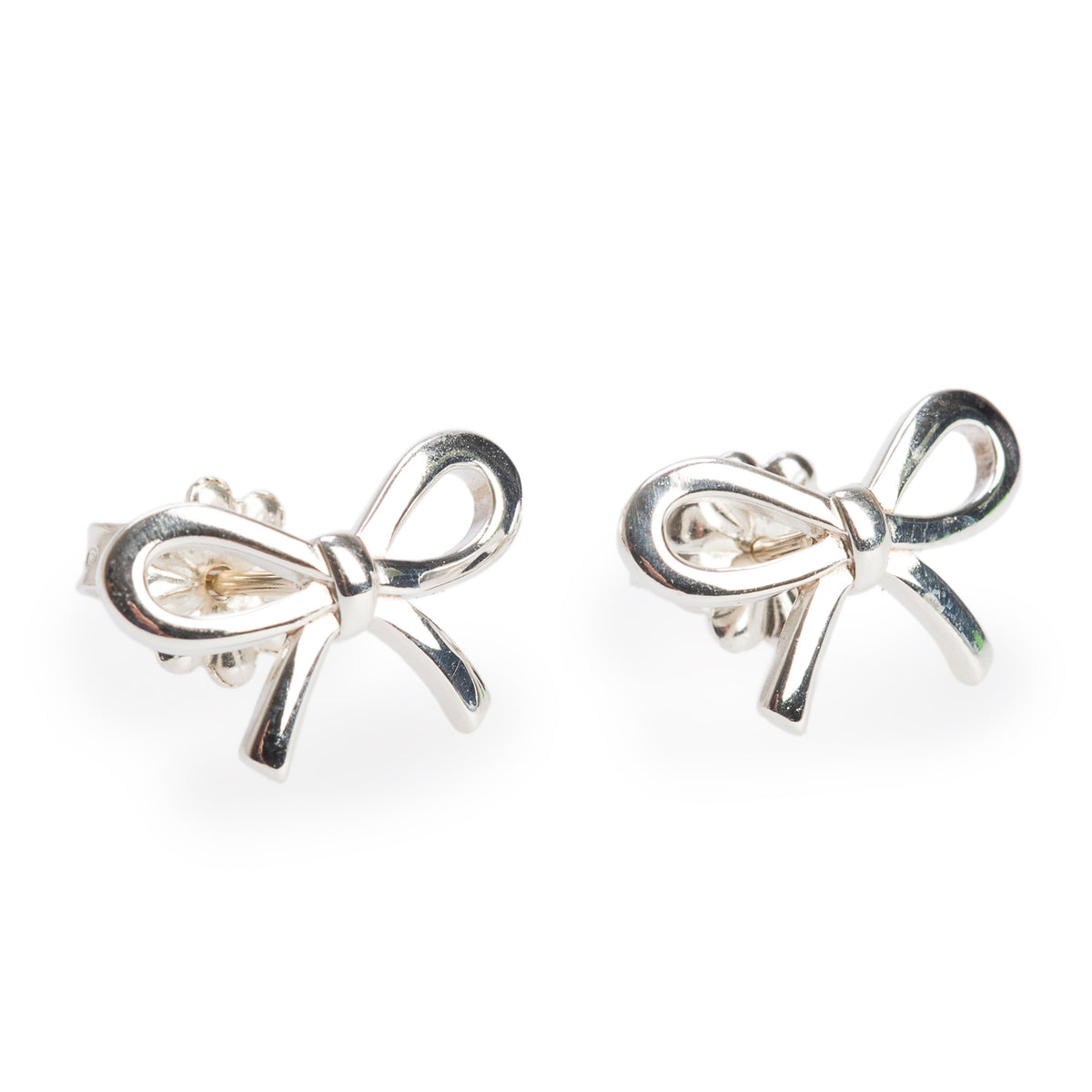 Tiffany & Co. Sterling Silver Mini Bow Earrings