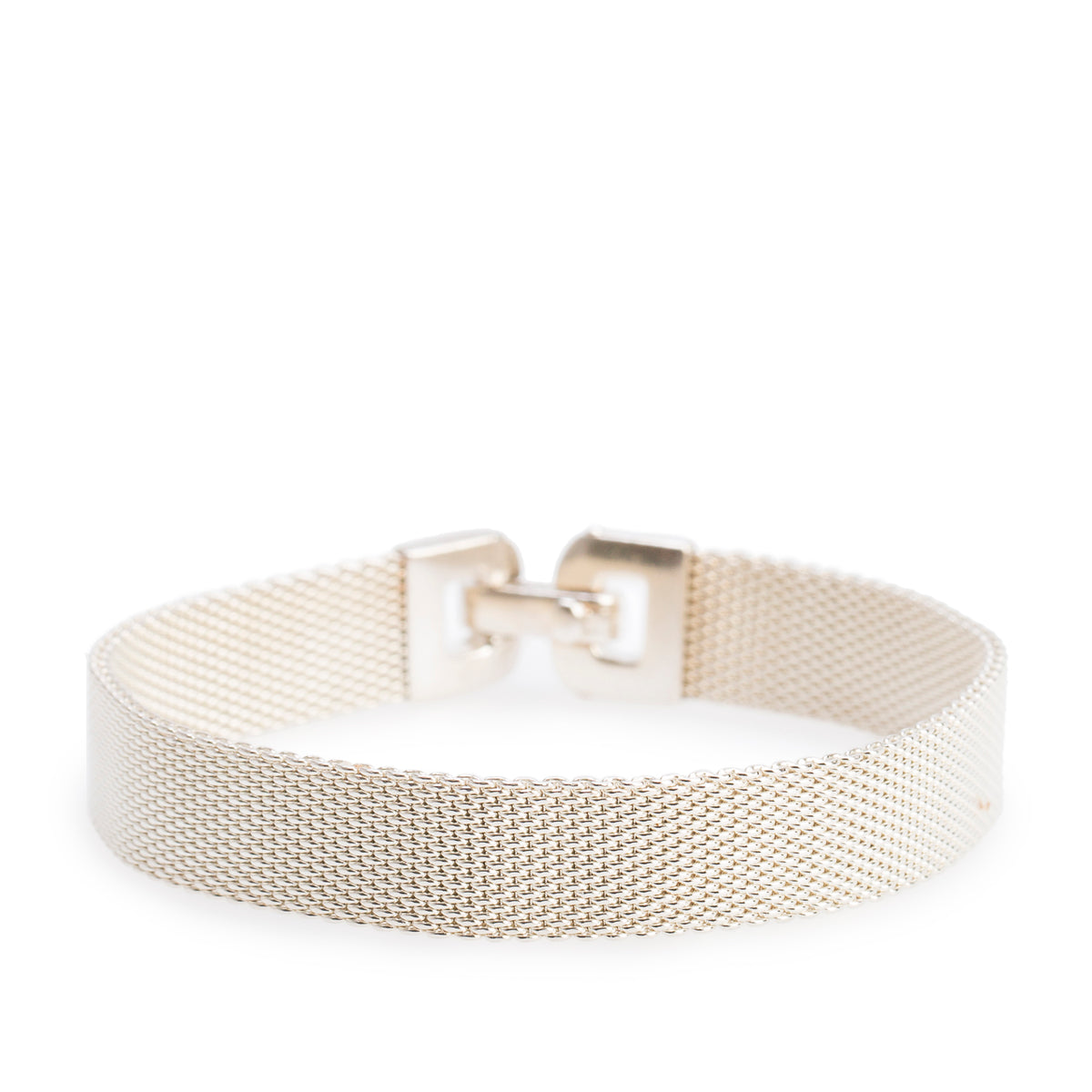 Tiffany & Co. Sterling Silver Somerset Mesh Buckle Bracelet