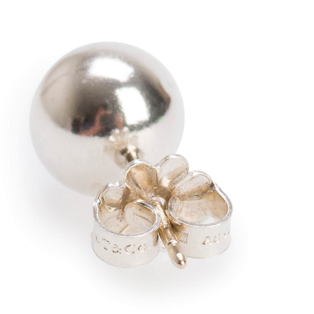 Tiffany & Co. Sterling Silver HardWear 8 MM Ball Earrings