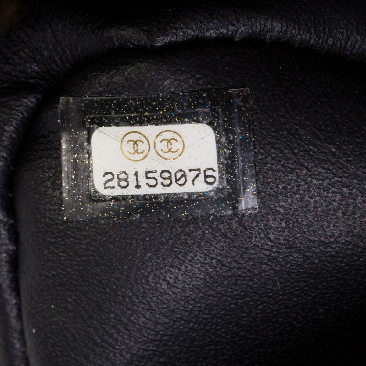 Chanel Black Calfskin Croc Embossed Graffiti 2.55 Mini Reissue Flap Bag w/ Box, Authenticity Card & Receipt