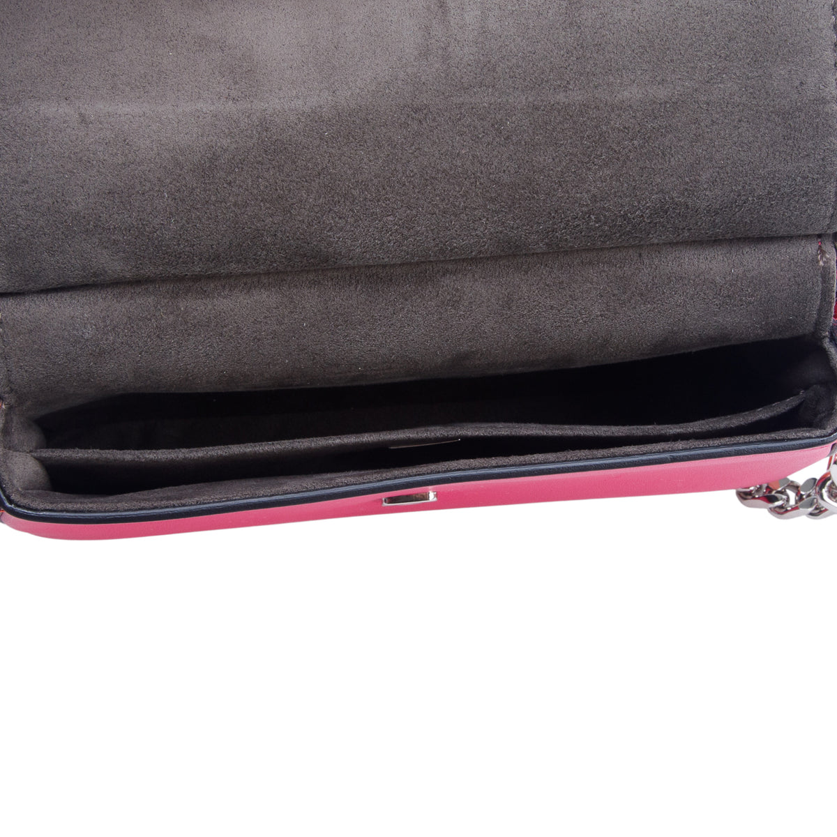 Fendi Pink/White Vitello Dolce Nappa Flowerland Tri-Color Micro Double Baguette w/ Box