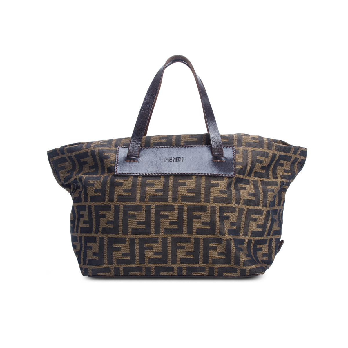 Fendi Brown Zucca FF Canvas Small Foldable Tote