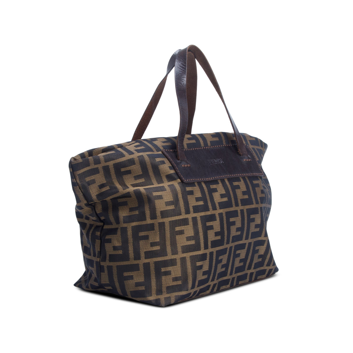 Fendi Brown Zucca FF Canvas Small Foldable Tote
