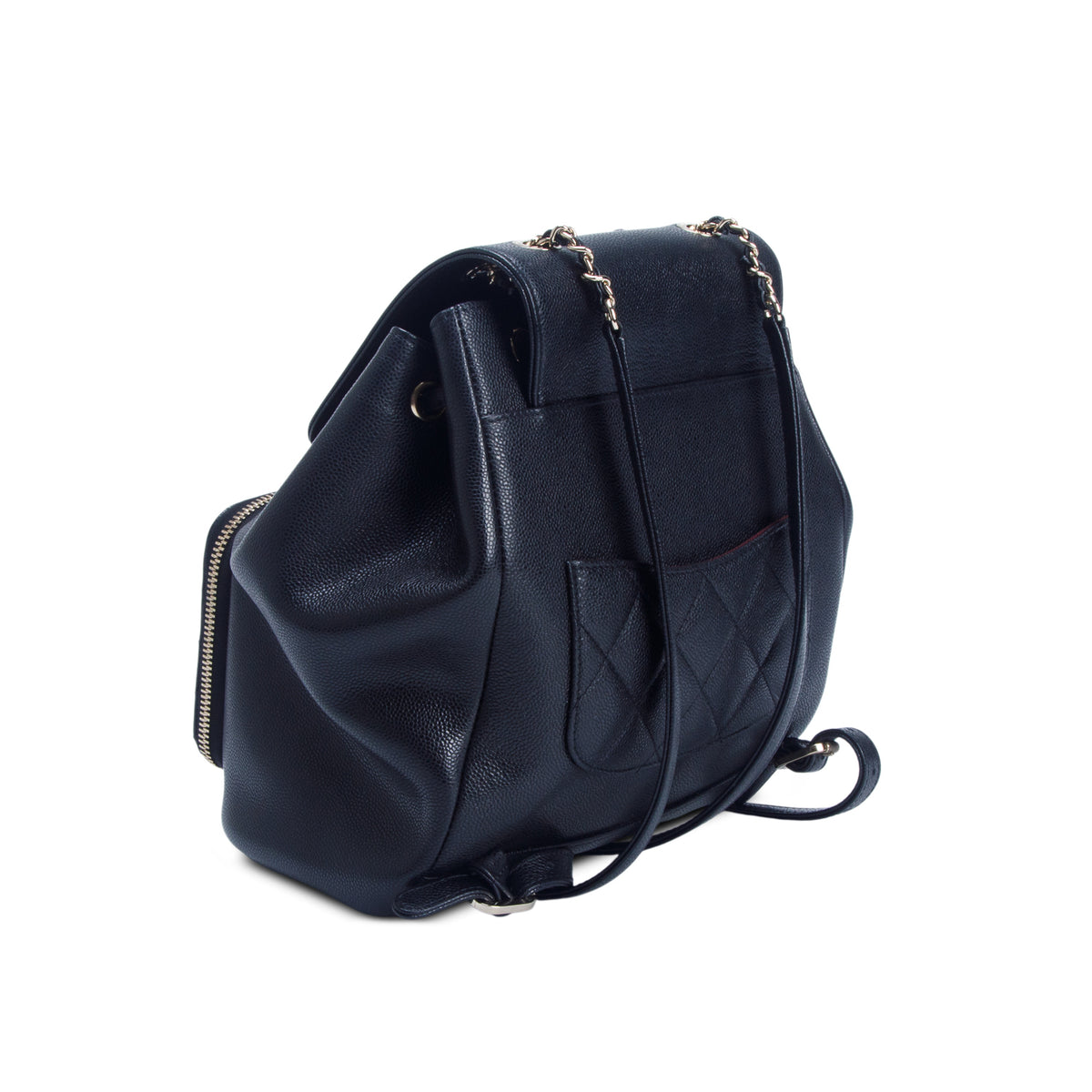 Chanel Black Caviar Quilted Business Affinity Backpack