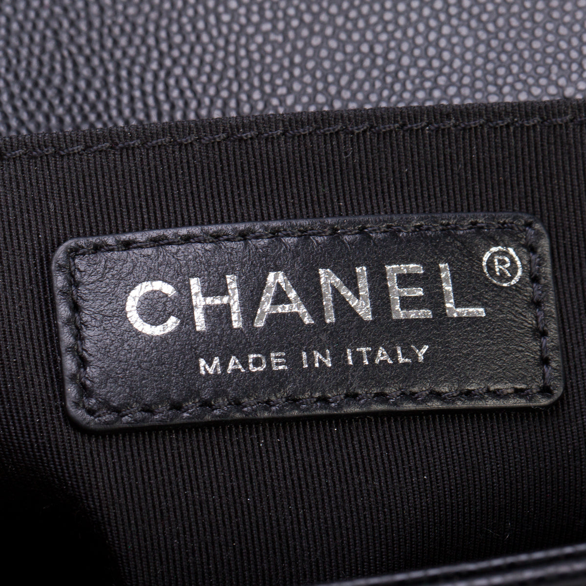 Chanel 2021 Black Quilted Caviar Medium Boy Flap Bag w/ Box & Receipt
