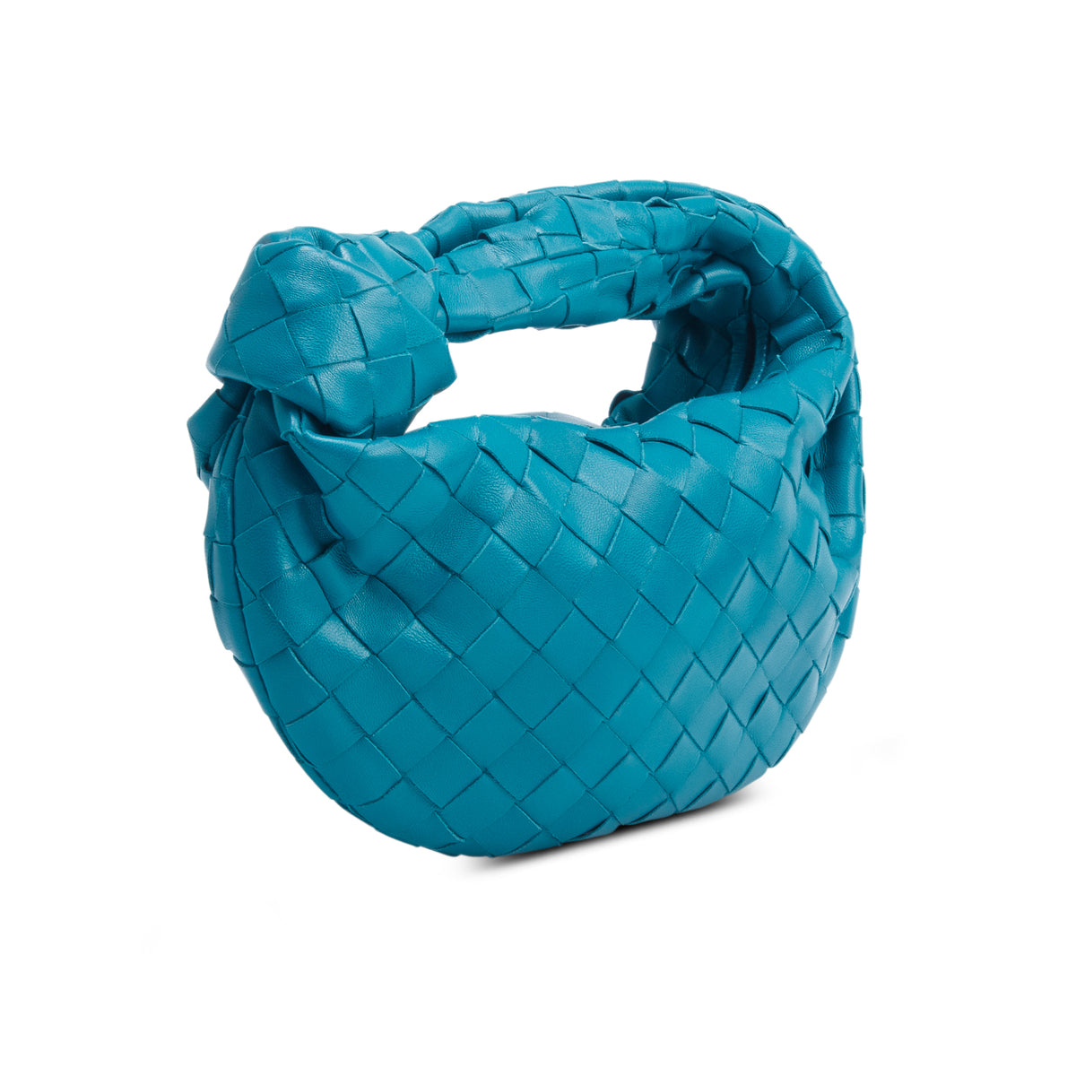 Bottega Veneta Teal Lambskin Intrecciato Mini Jodie