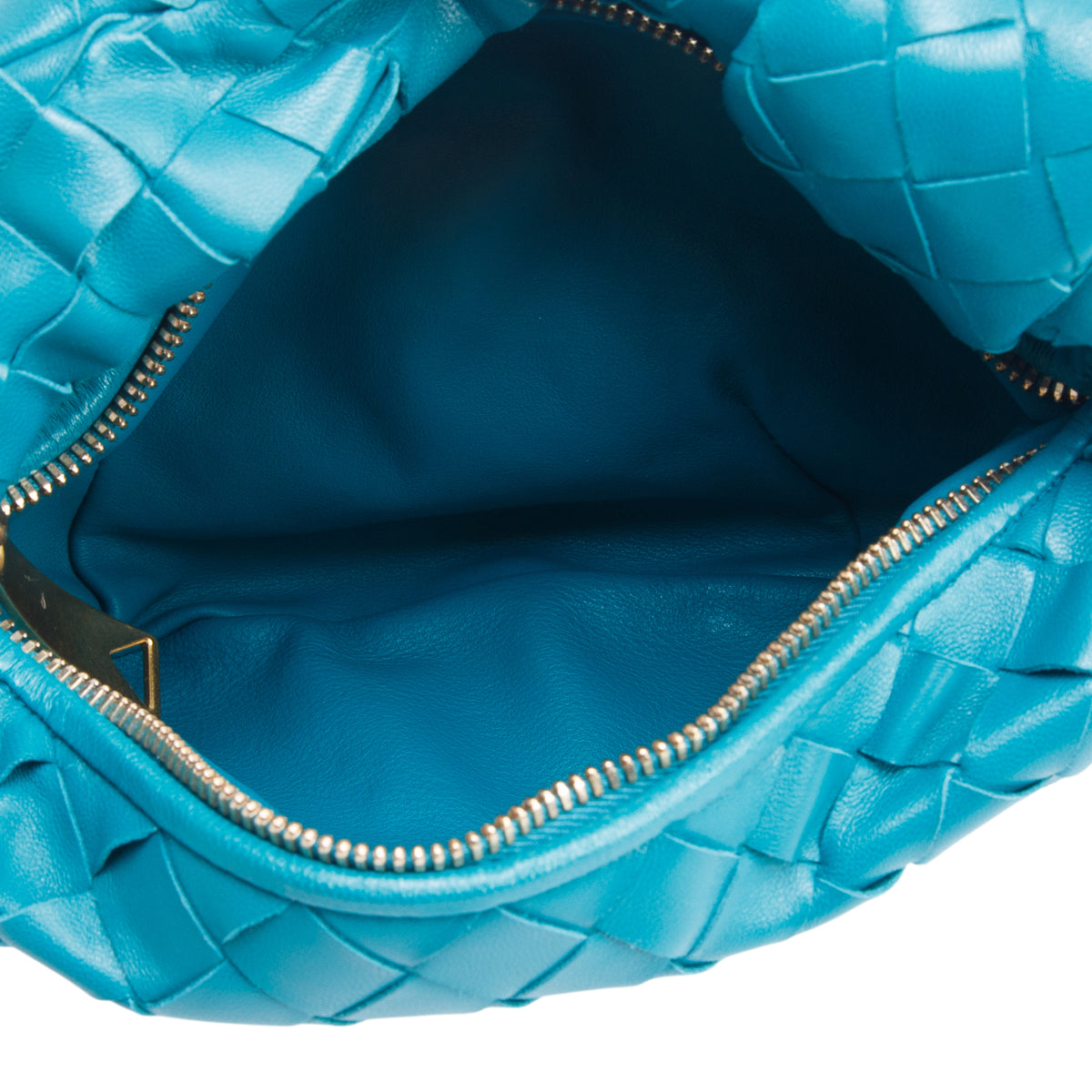 Bottega Veneta Teal Lambskin Intrecciato Mini Jodie