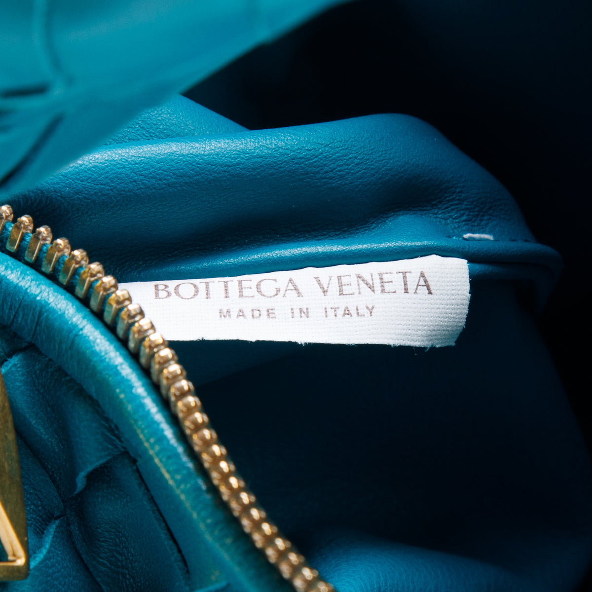Bottega Veneta Teal Lambskin Intrecciato Mini Jodie