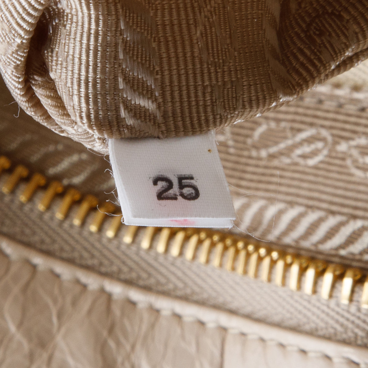 Prada Beige Shiny Nappa Medium Bonnie Shoulder Bag