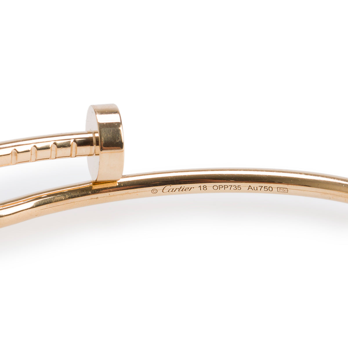 Cartier 2022 18k Yellow Gold Juste Un Clou Bracelet, Small Model Size 18 w/ Box, Receipt & Certificate