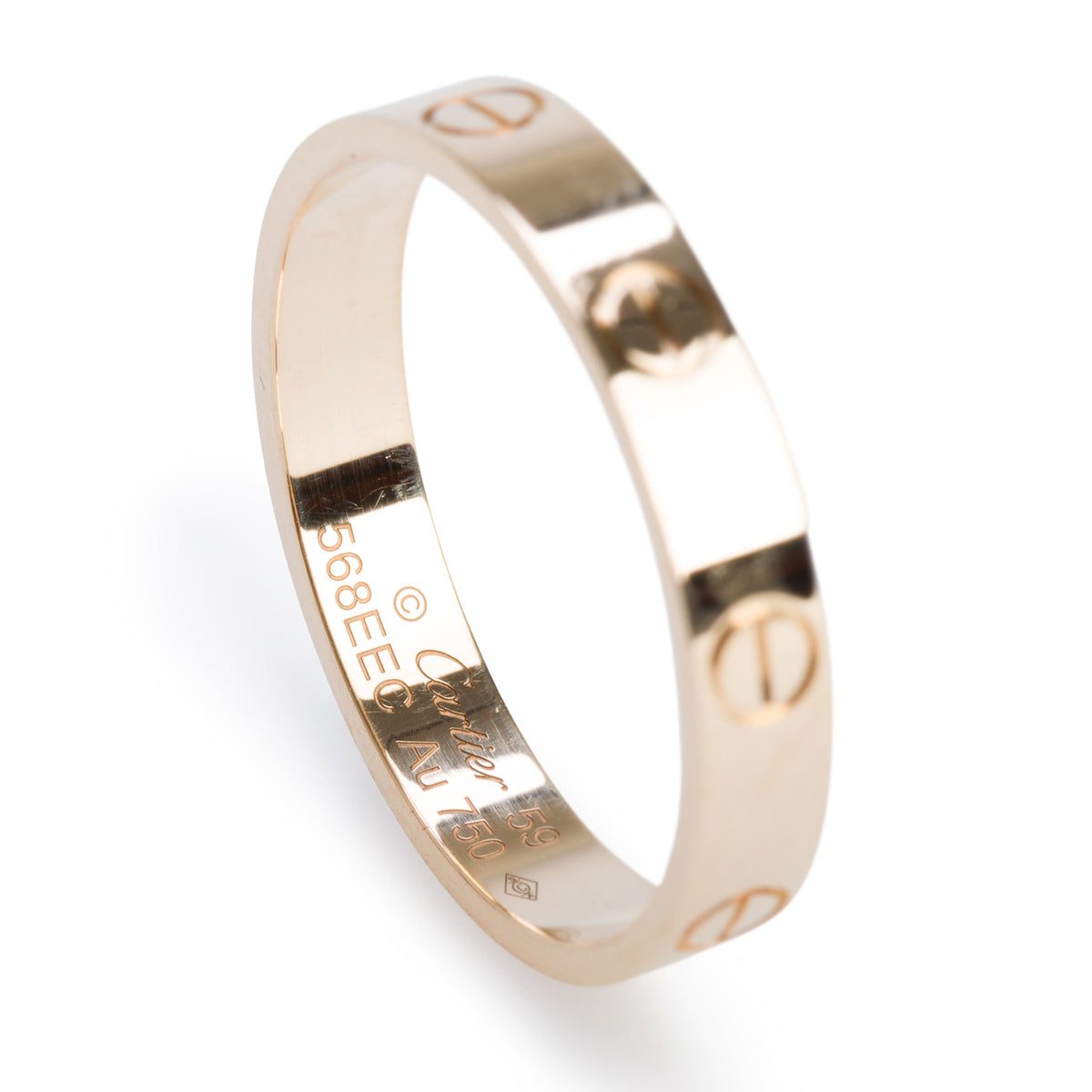 Cartier 2025 18k Yellow Gold 3.6 mm Love Wedding Band Ring, Small Model Size 59 8.75 w/ Receipt & Certificate