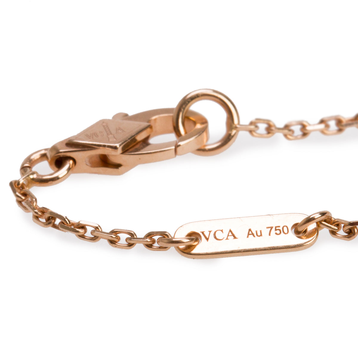 Van Cleef & Arpels 2026 18k Rose Gold Sweet Alhambra Carnelian Pendant Necklace w/ Certificate
