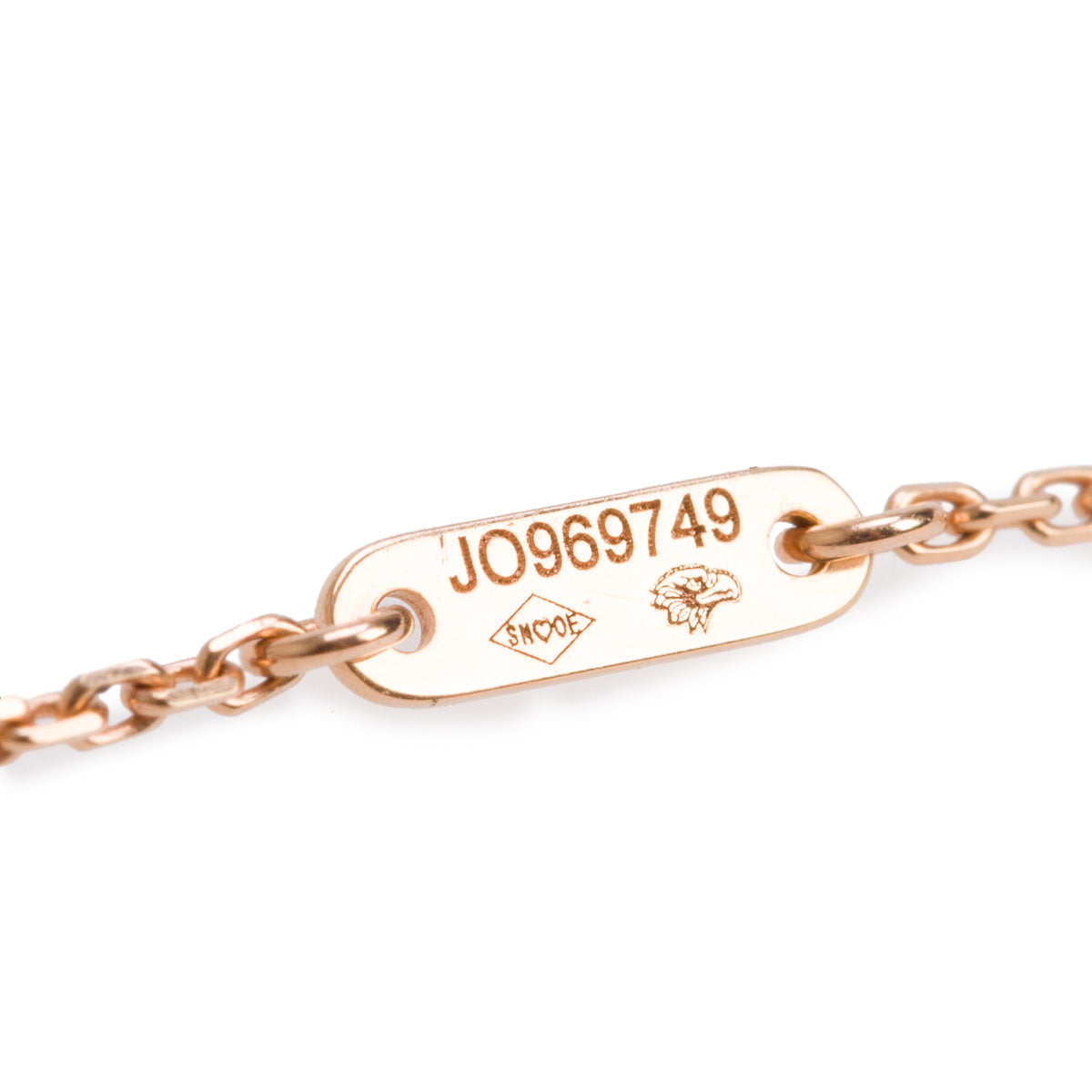 Van Cleef & Arpels 2026 18k Rose Gold Sweet Alhambra Carnelian Pendant Necklace w/ Certificate