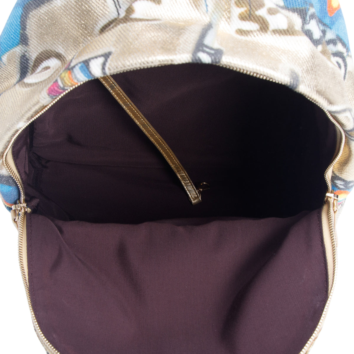 Chanel Gold Graffiti Printed Canvas Street Spirit Backpack w/ Authenticity Card & Receipt