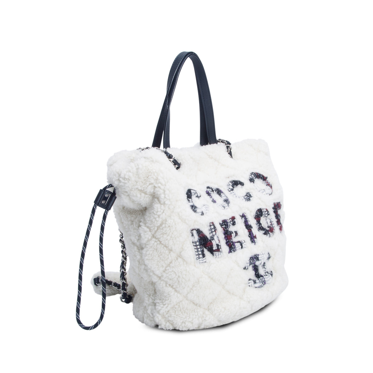 Chanel Cream Shearling Coco Neige Tote