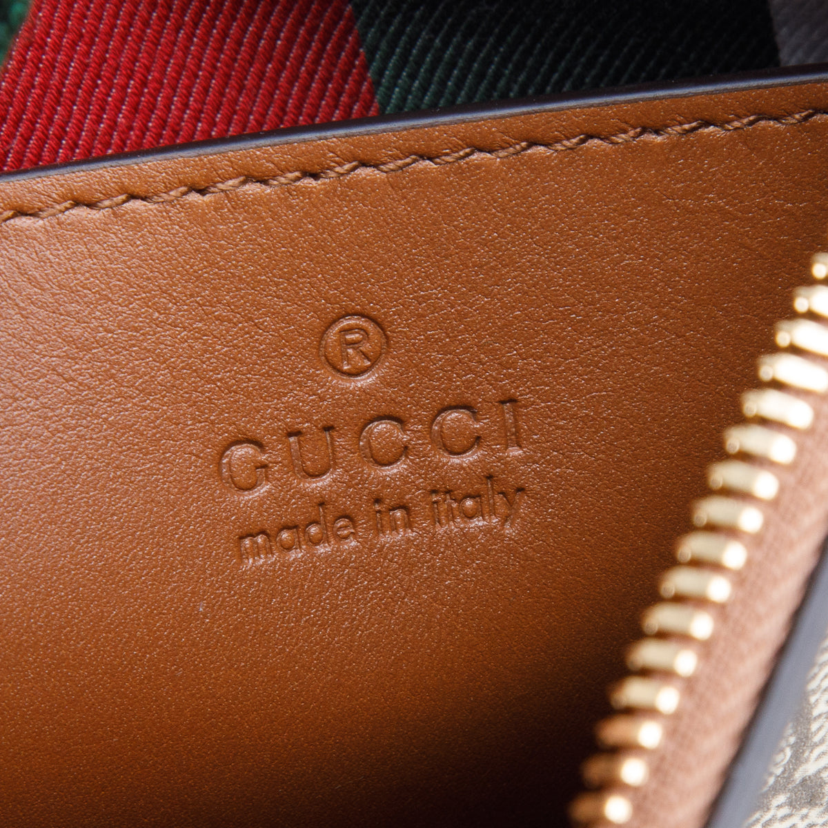 Gucci GG Supreme Monogram Textured Calfskin Small Emblem Shoulder Bag w/ Box & Straps
