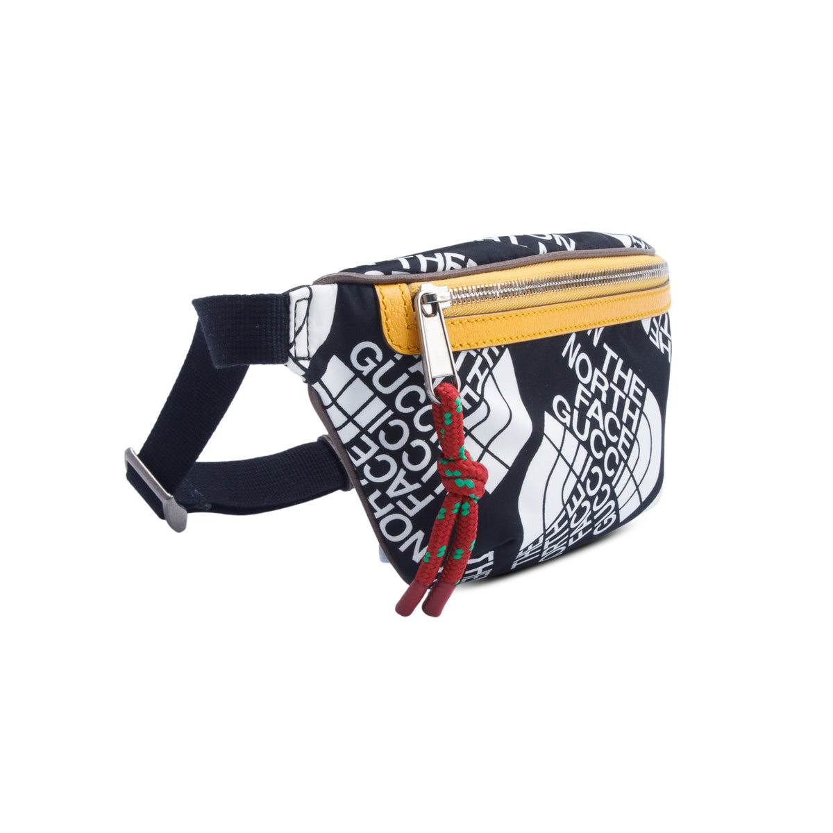 Gucci x The North Face Black Econyl Nylon Logo Belt Bag w/ Box