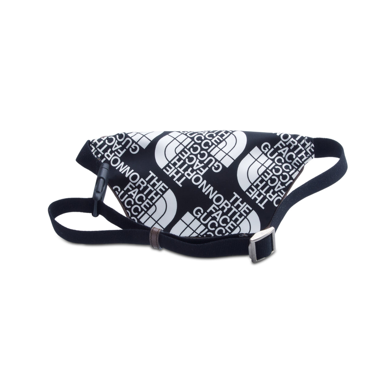 Gucci x The North Face Black Econyl Nylon Logo Belt Bag w/ Box