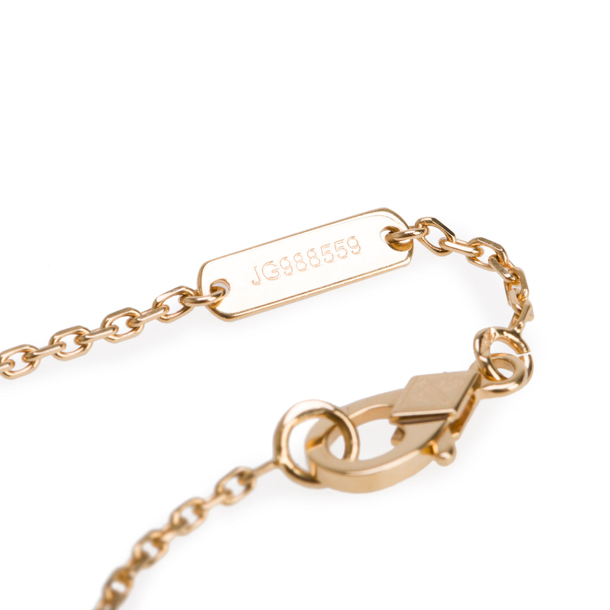 Van Cleef & Arpels 2025 18k Yellow Gold Vintage Alhambra Mother of Pearl Pendant Necklace w/ Box, Receipt & Certificate