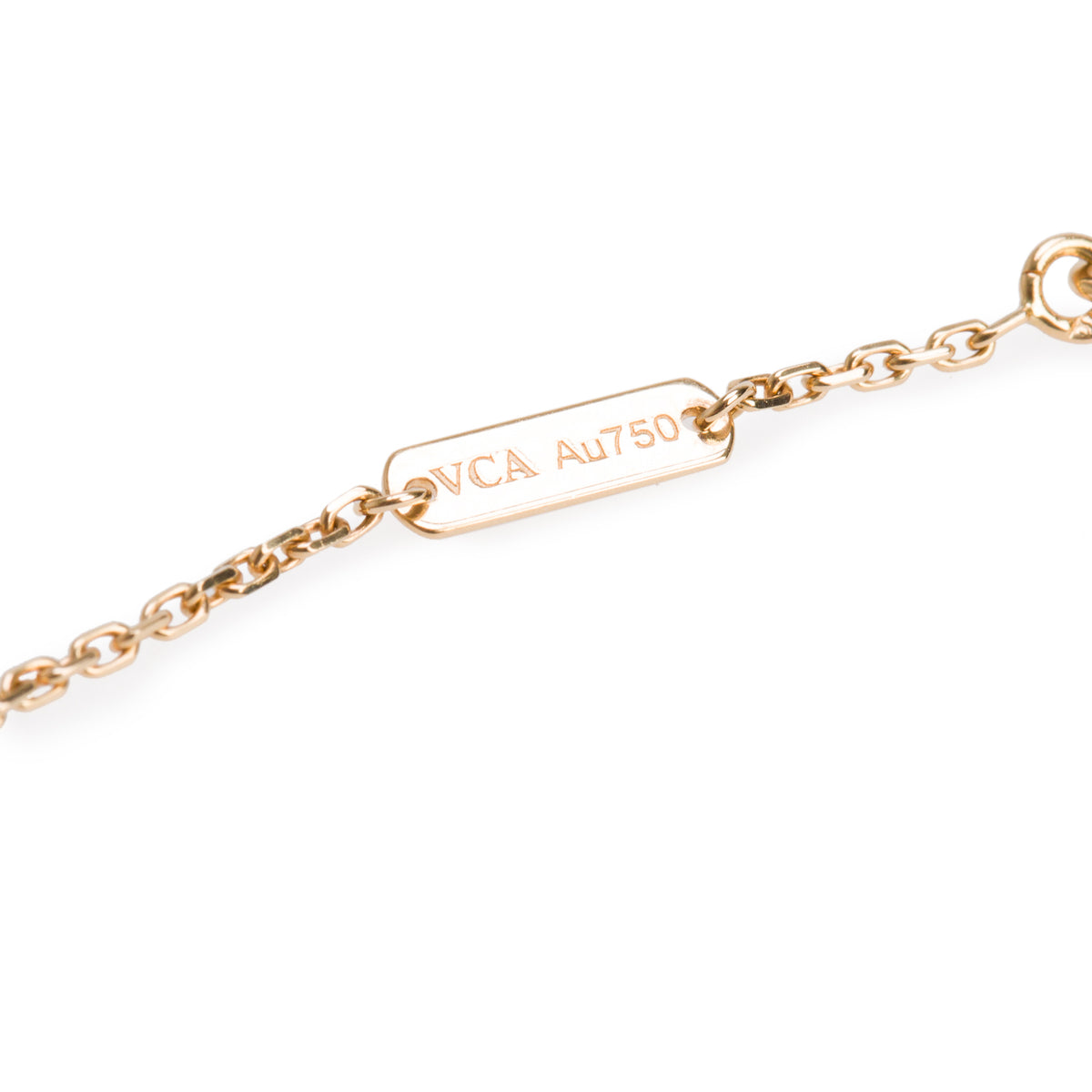 Van Cleef & Arpels 2025 18k Yellow Gold Vintage Alhambra Mother of Pearl Pendant Necklace w/ Box, Receipt & Certificate