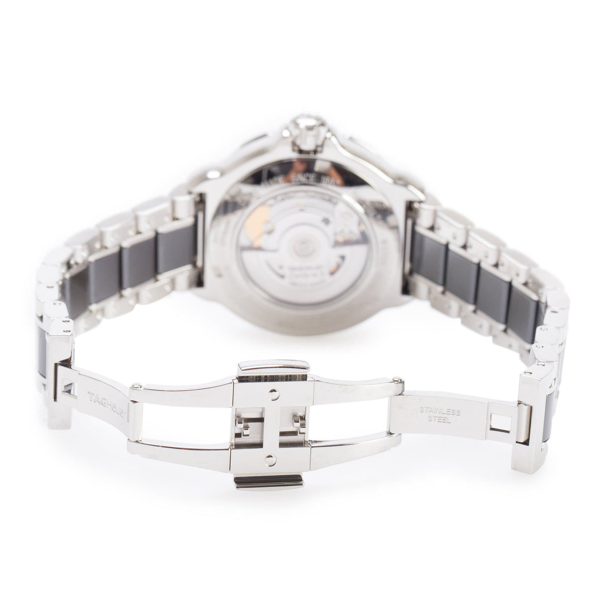Tag Heuer Stainless Steel & Black Ceramic Formula 1 37 MM Automatic Watch Black Diamond Dial WAU2210